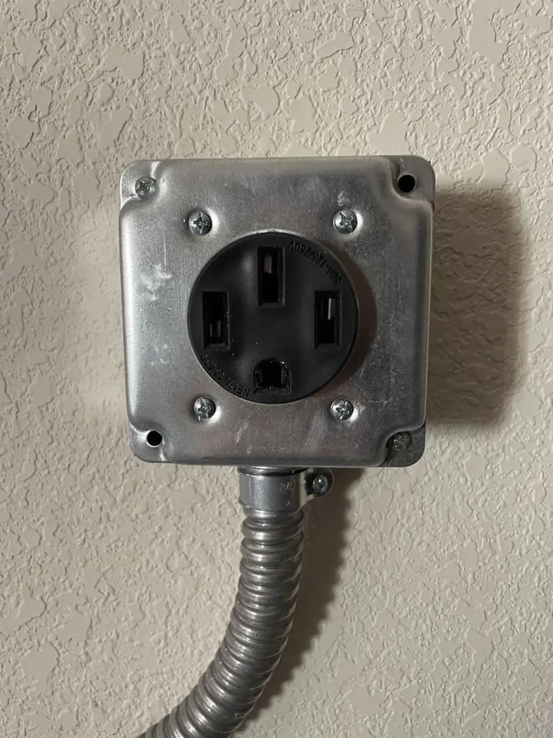 NEMA 14-50 outlet installed for Electrical Panel Upgrade in Oceano